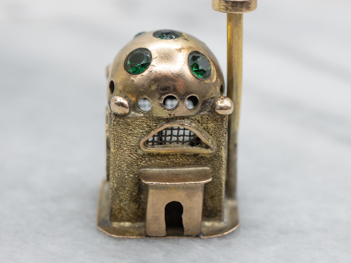 Exquisite Three Dimensional Mosque in Fine Gold Pendant