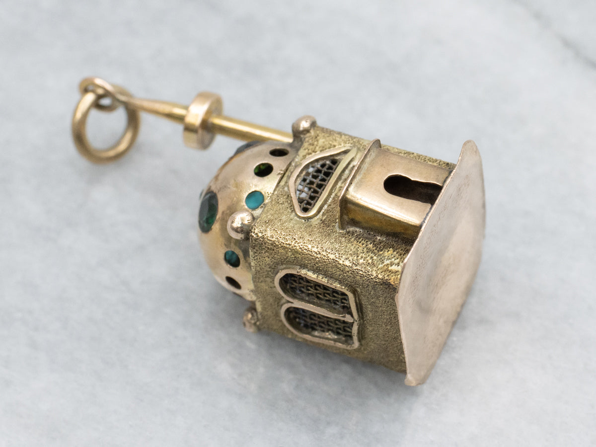 Exquisite Three Dimensional Mosque in Fine Gold Pendant