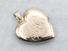 Yellow Gold "ML" Monogram Heart Pendant with Diamond Accent