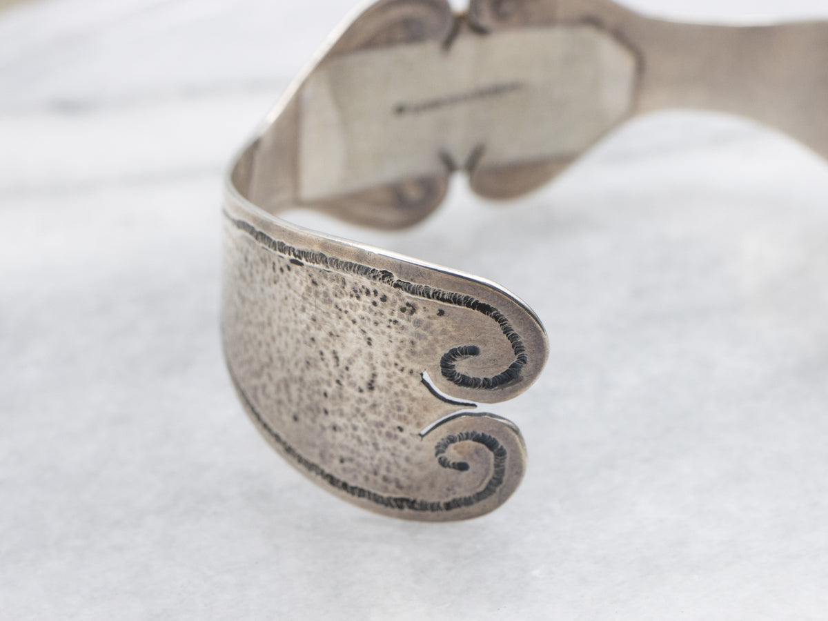 For the Lobstering Lady, a One of a Kind Cuff Bracelet in Gold and Silver