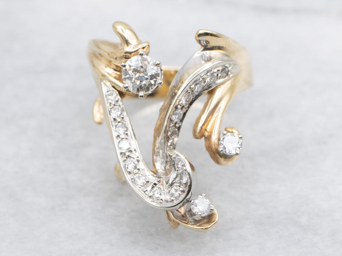 Vintage Diamond Cocktail Ring