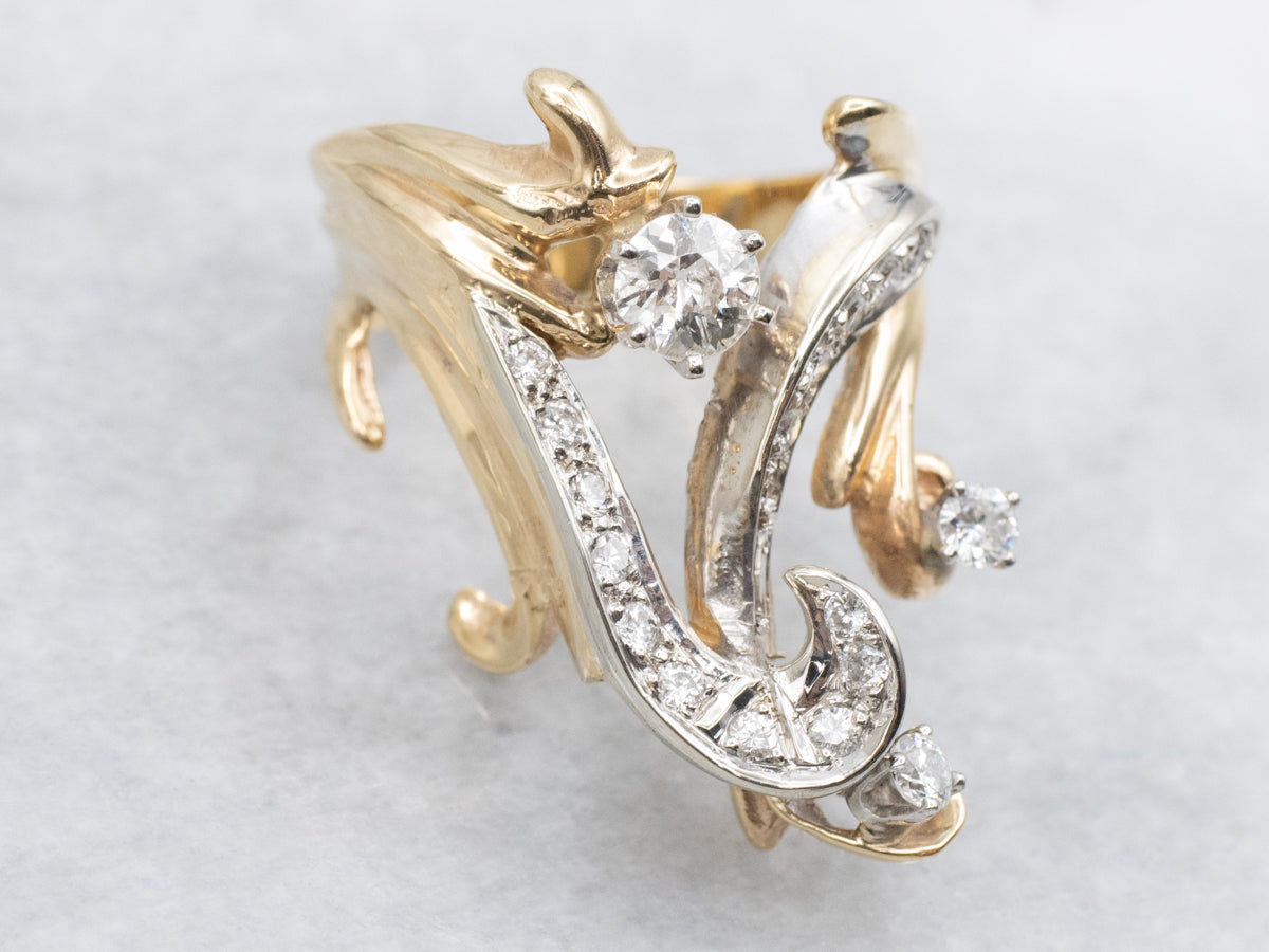 Vintage Diamond Cocktail Ring