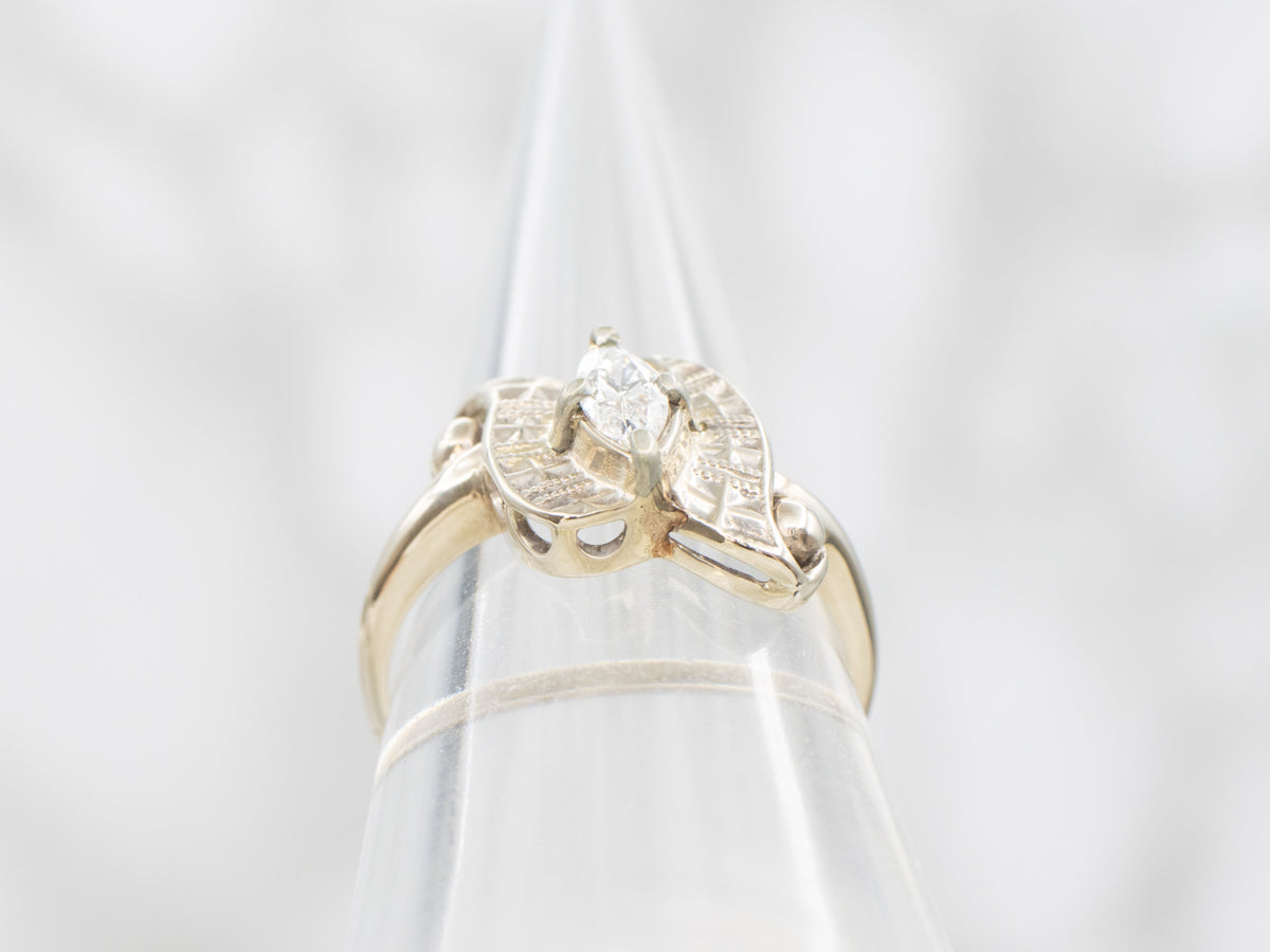 Retro Era and Marquise Cut Diamond Ring