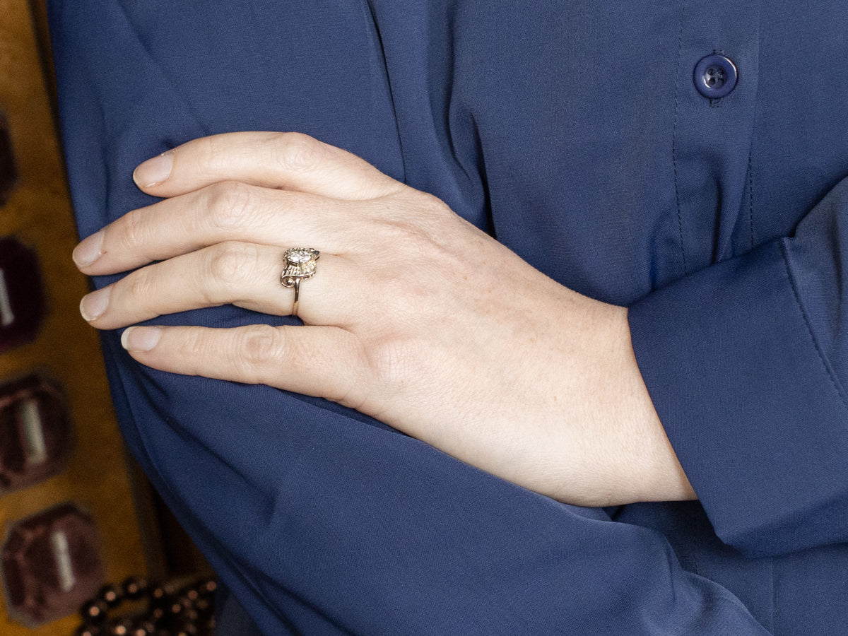 Retro Era and Marquise Cut Diamond Ring