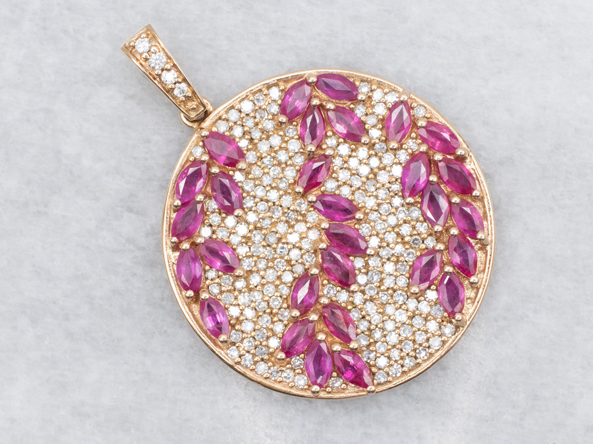 Marquis Ruby and Diamond Effy Gemstone Pendant