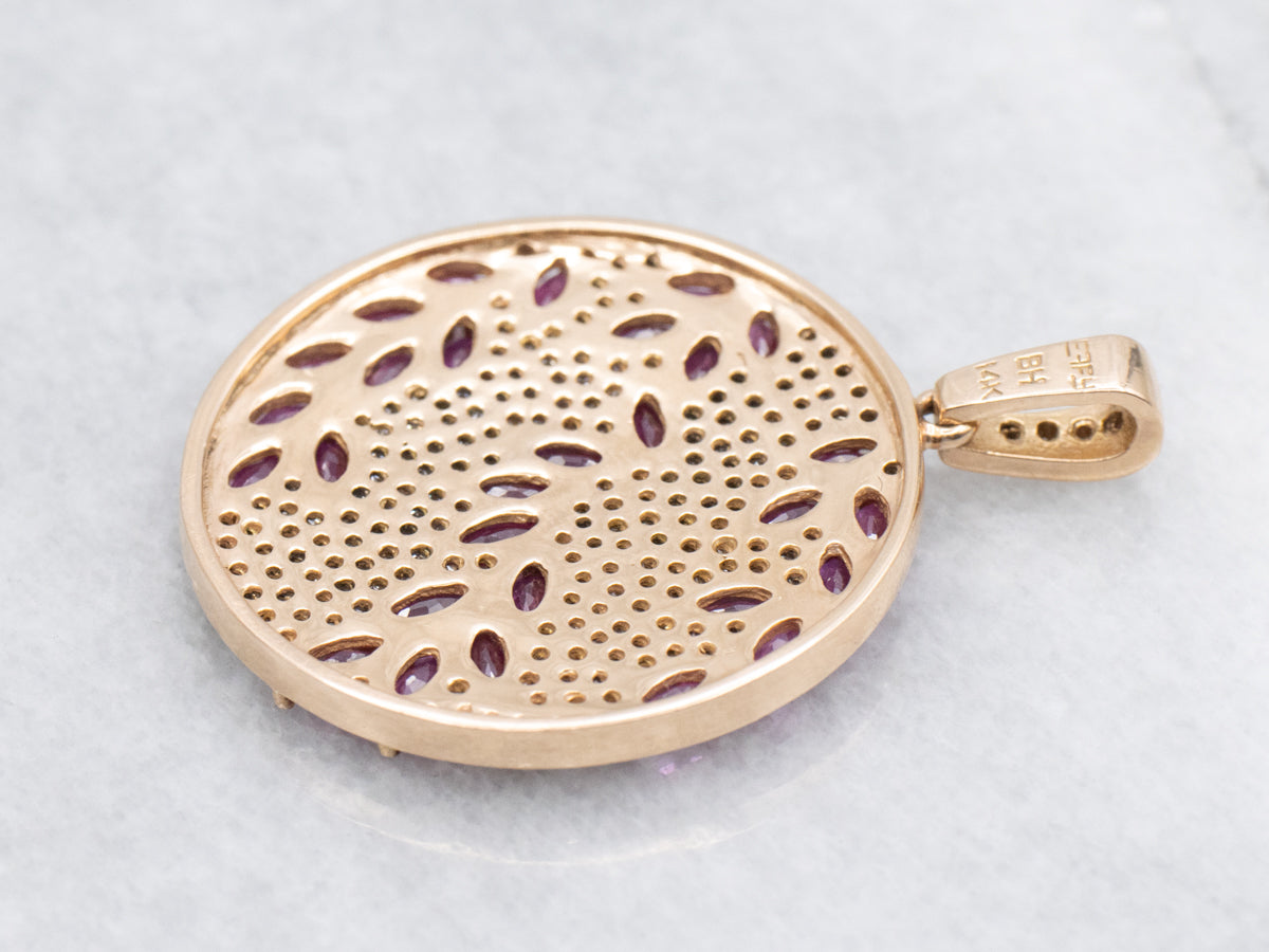 Marquis Ruby and Diamond Effy Gemstone Pendant