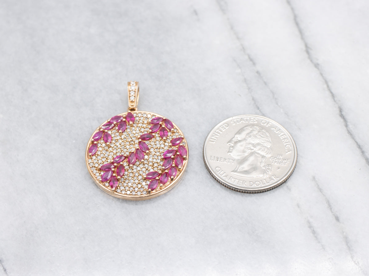 Marquis Ruby and Diamond Effy Gemstone Pendant