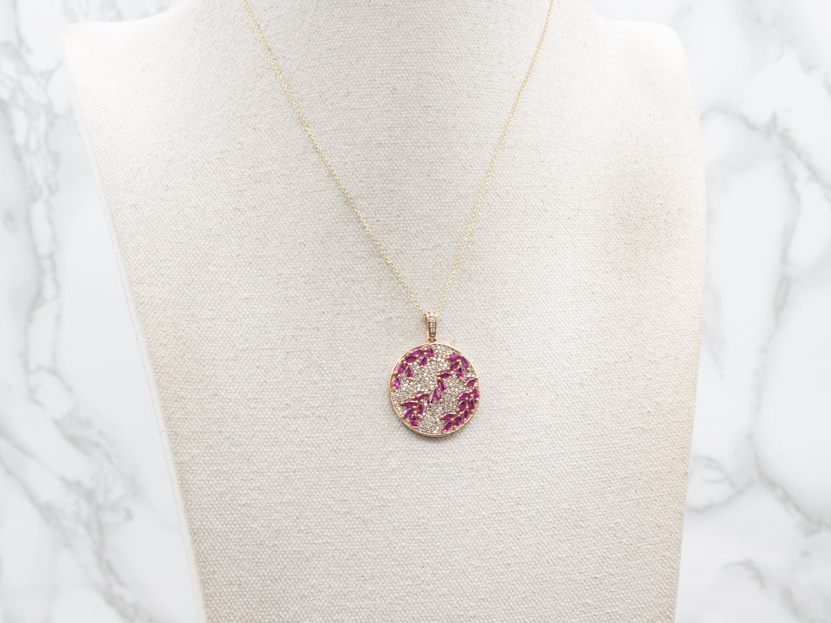Marquis Ruby and Diamond Effy Gemstone Pendant