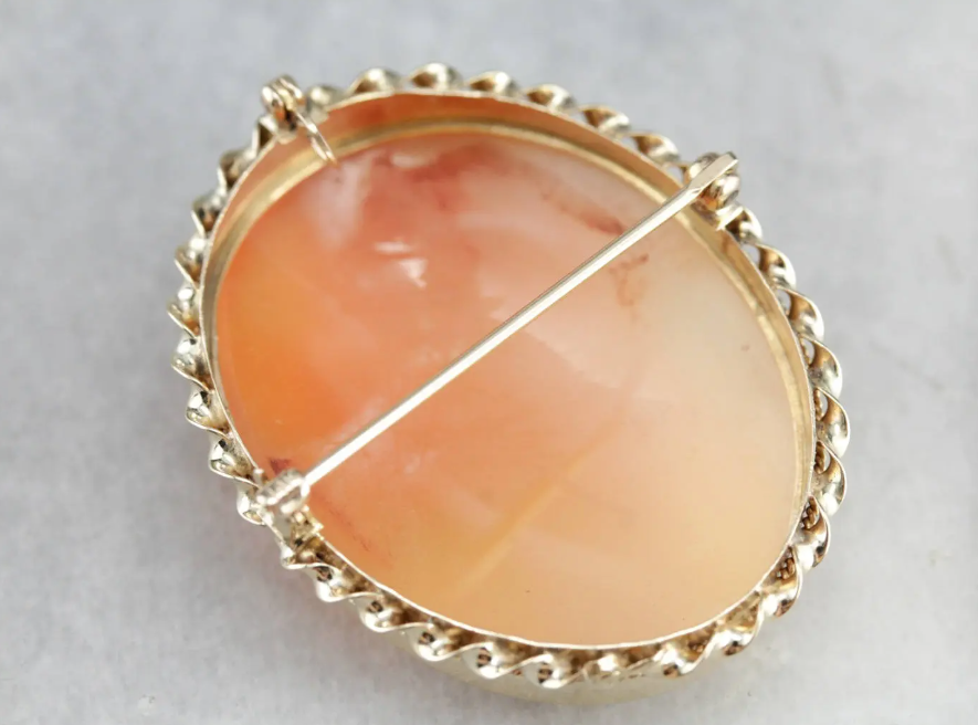 Broche o colgante de cameo vintage