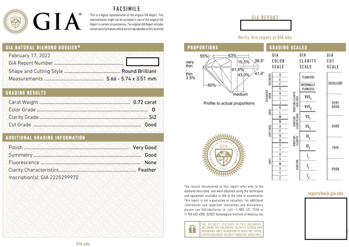 Late Deco GIA Certified European Cut Diamond Engagement Ring