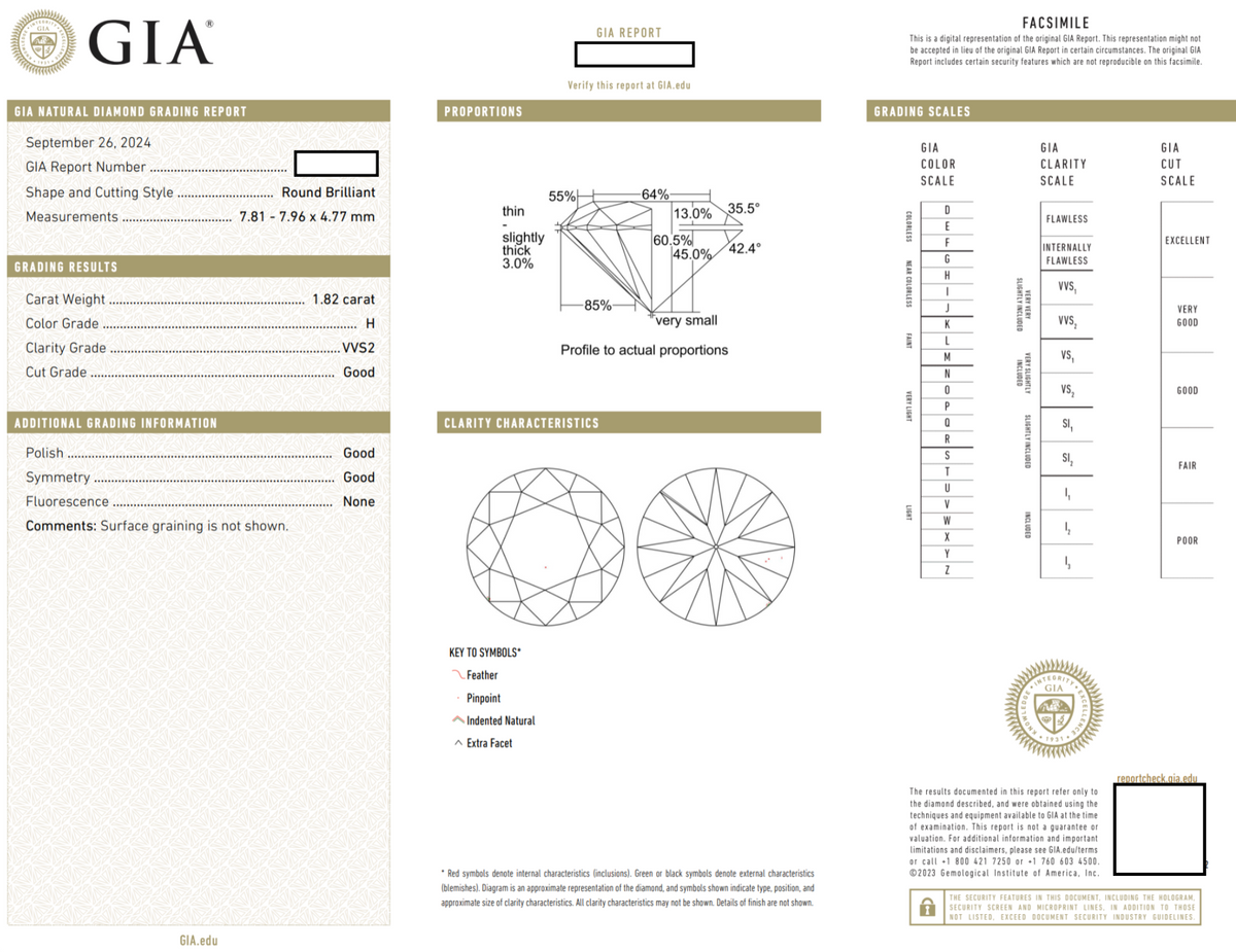 Stunning GIA Certified Round Brilliant Diamond Engagement Ring