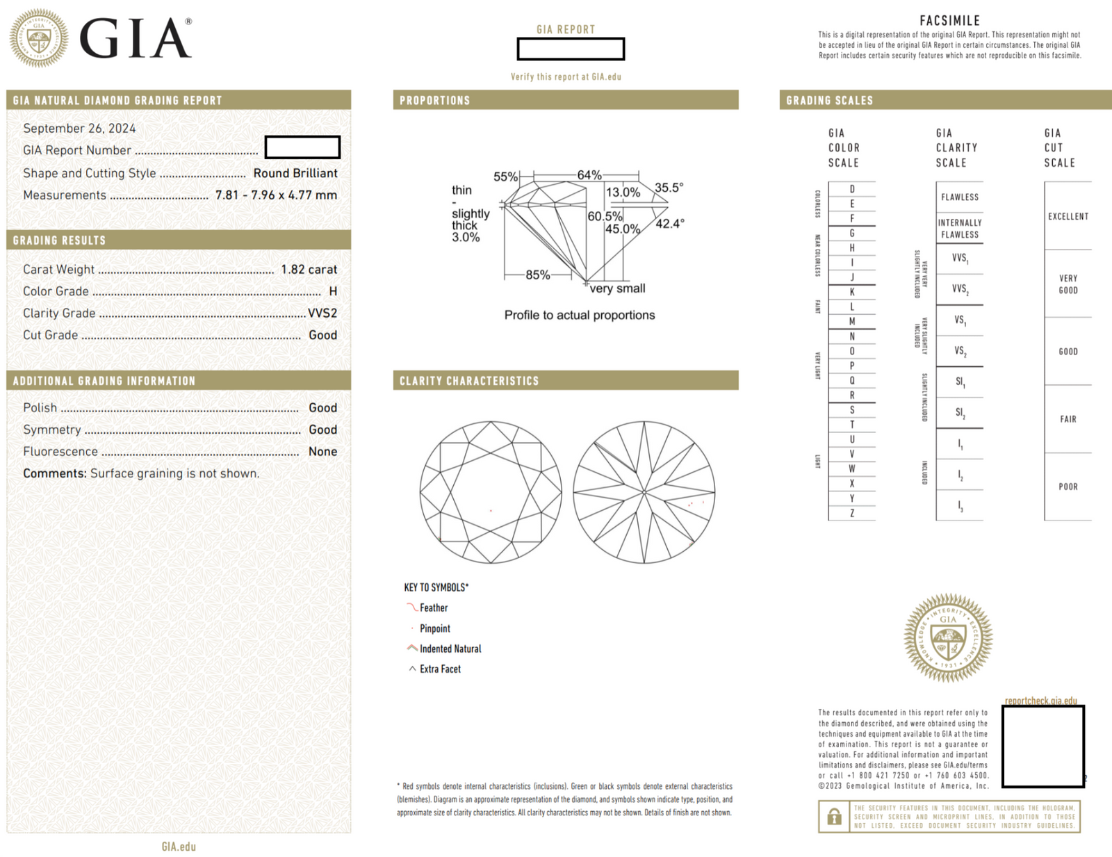 Stunning GIA Certified Round Brilliant Diamond Engagement Ring