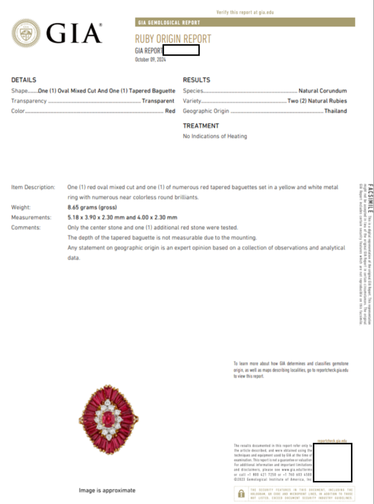 Stunning GIA-Certified Ruby and Diamond Halo Cocktail Ring