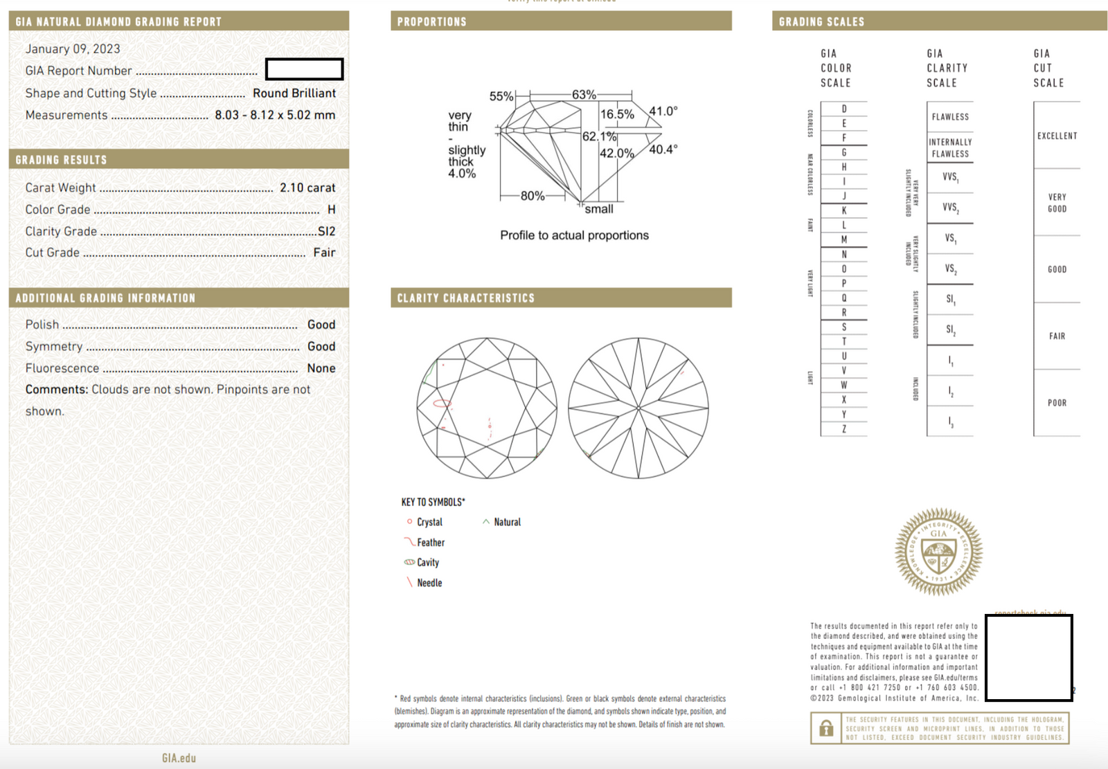 Stunning GIA Certified Round Brilliant Diamond Engagement Ring