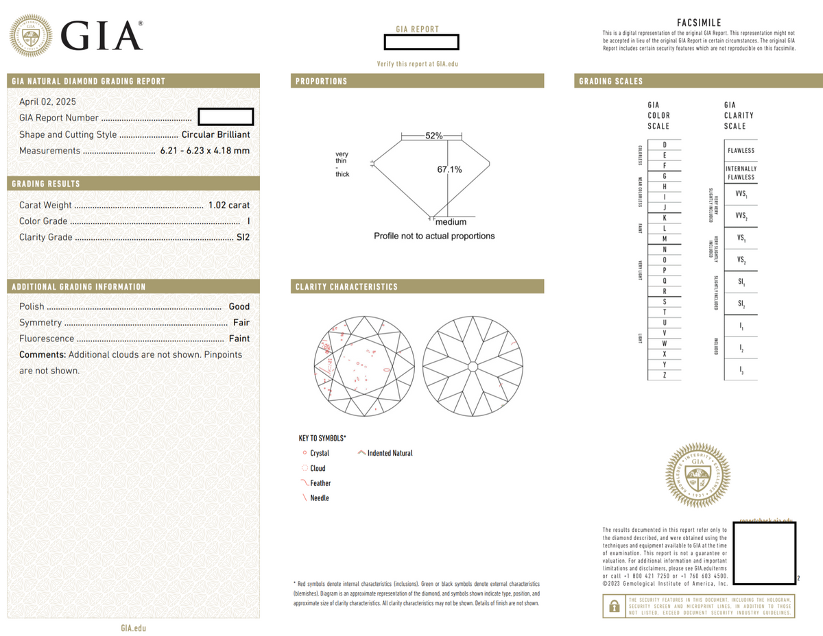 Platinum GIA Certified Diamond Engagement Ring