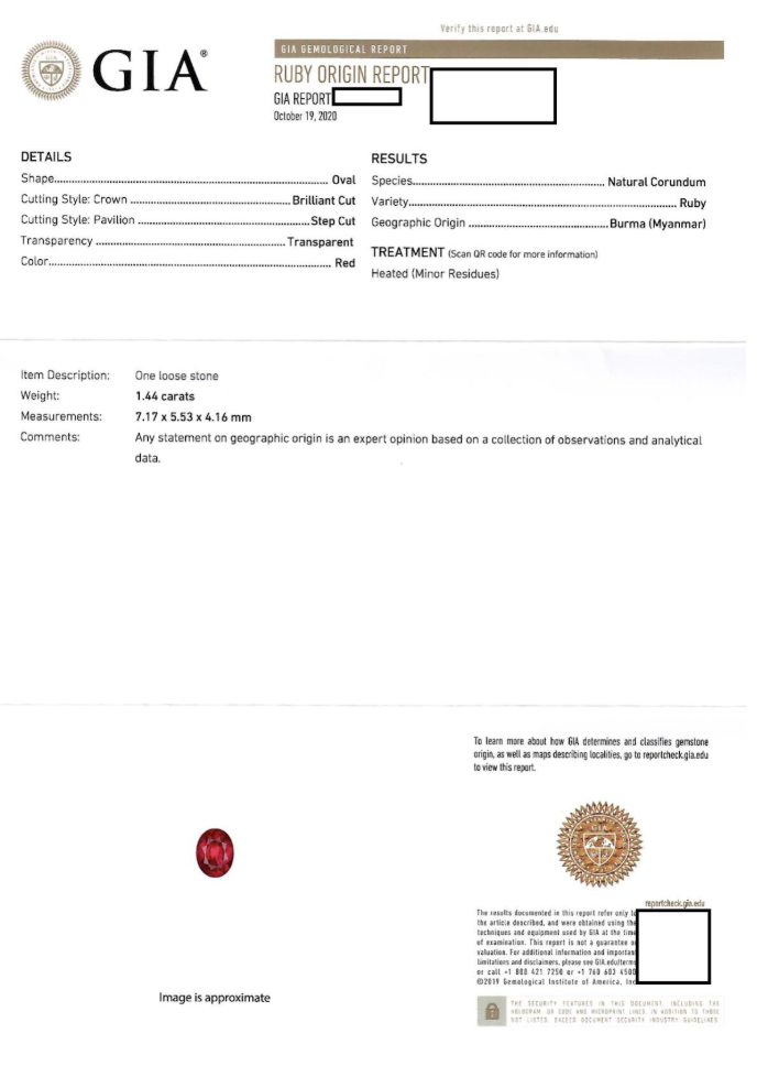 Ruby Diamond Platinum Engagement Ring