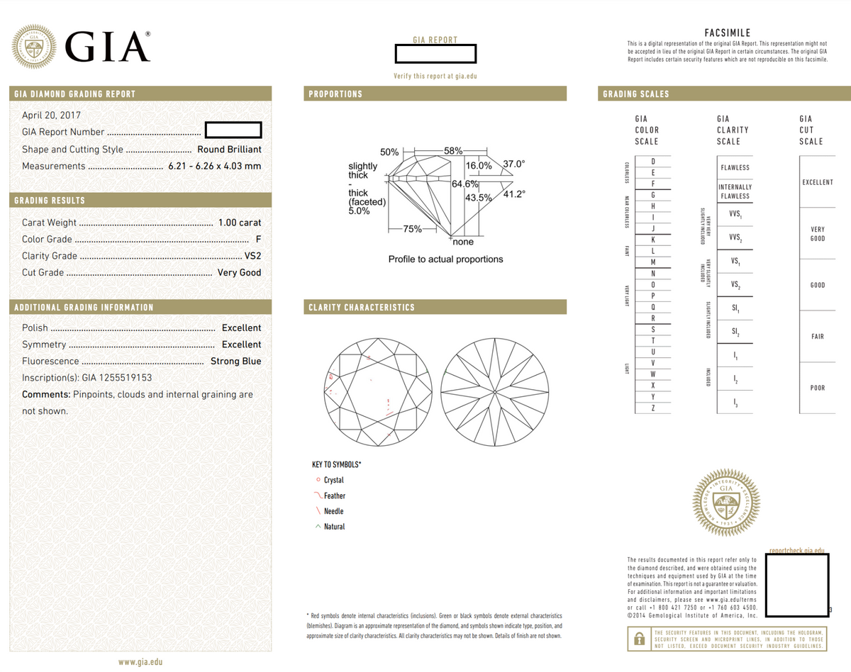 "I Love You More" GIA Certified Diamond Engagement Ring