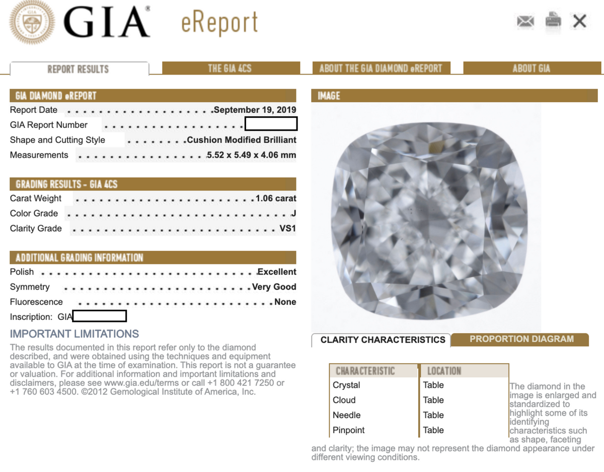 Cushion Cut GIA Certified Diamond Halo Engagement Ring