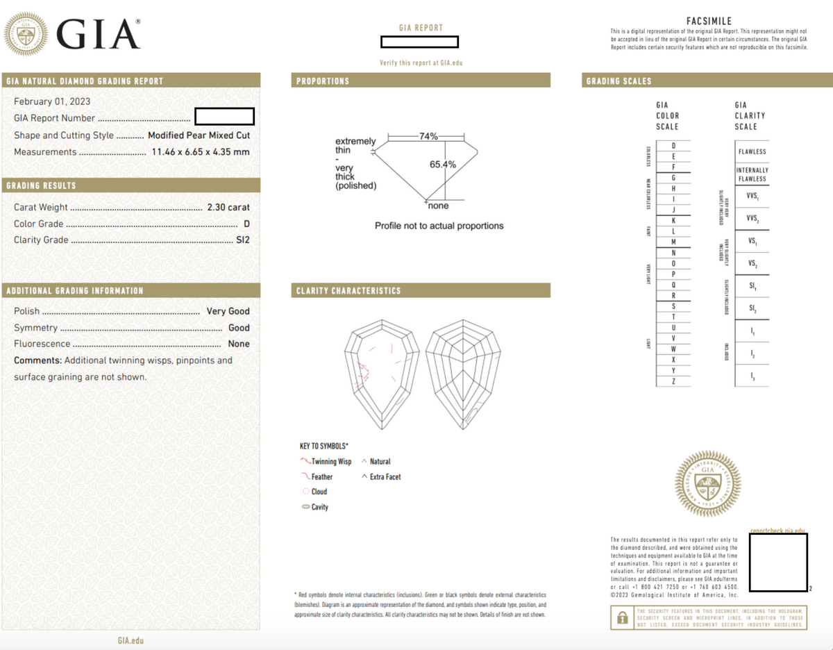 Modern GIA Certified Modified Pear-Cut Diamond Engagement Ring in Platinum
