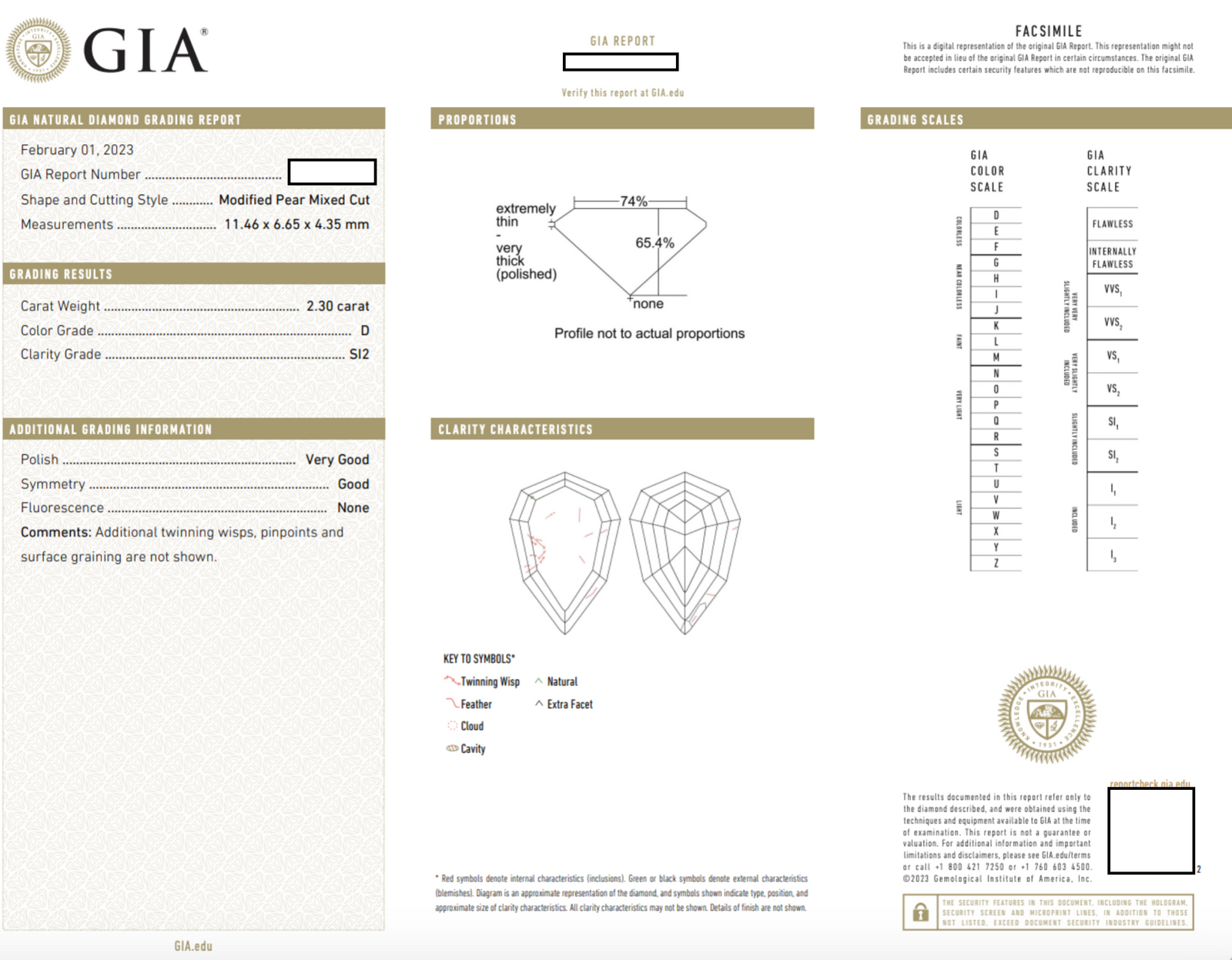Modern GIA Certified Modified Pear-Cut Diamond Engagement Ring in Platinum
