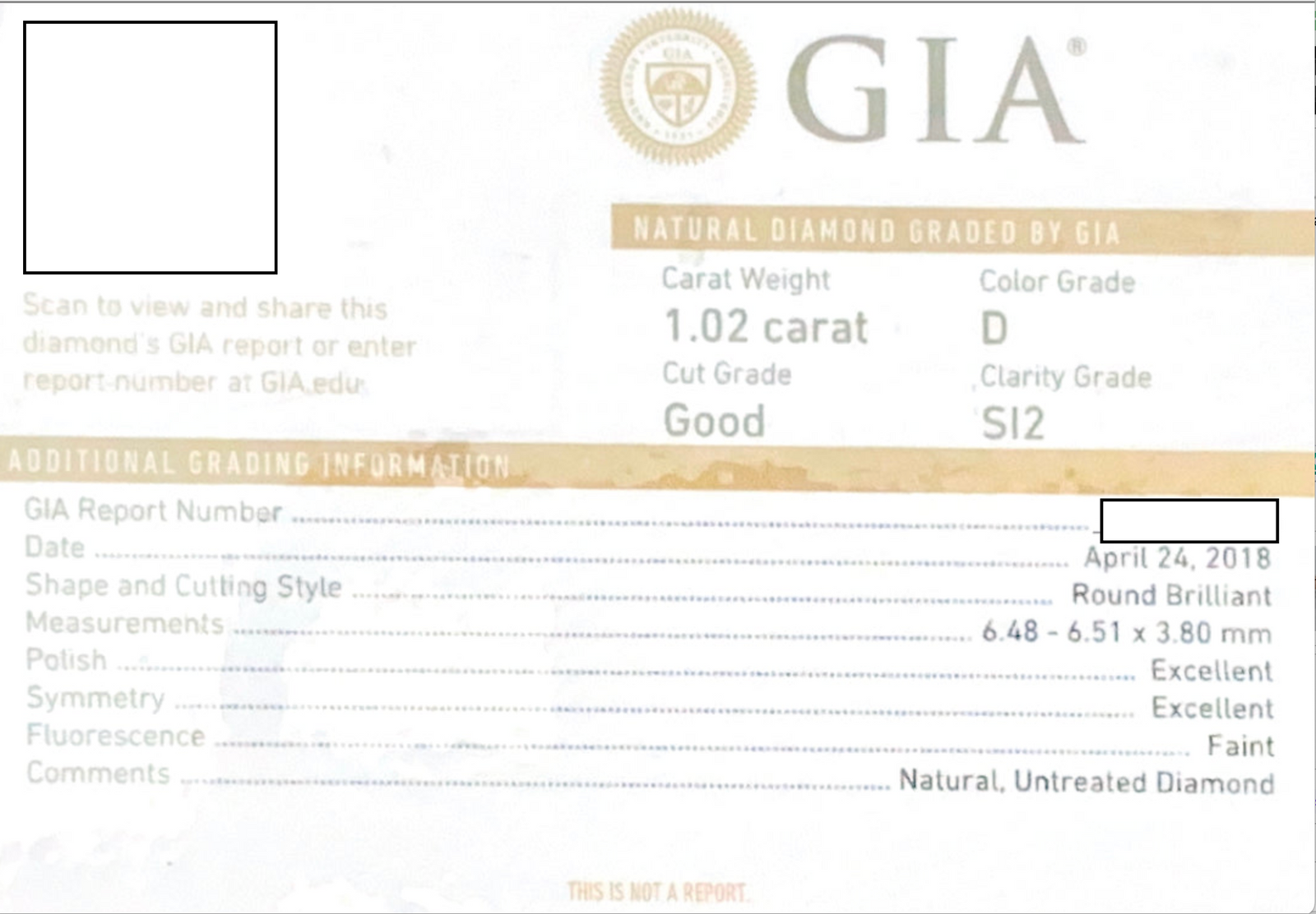 Anillo de compromiso de diamantes GIA moderno