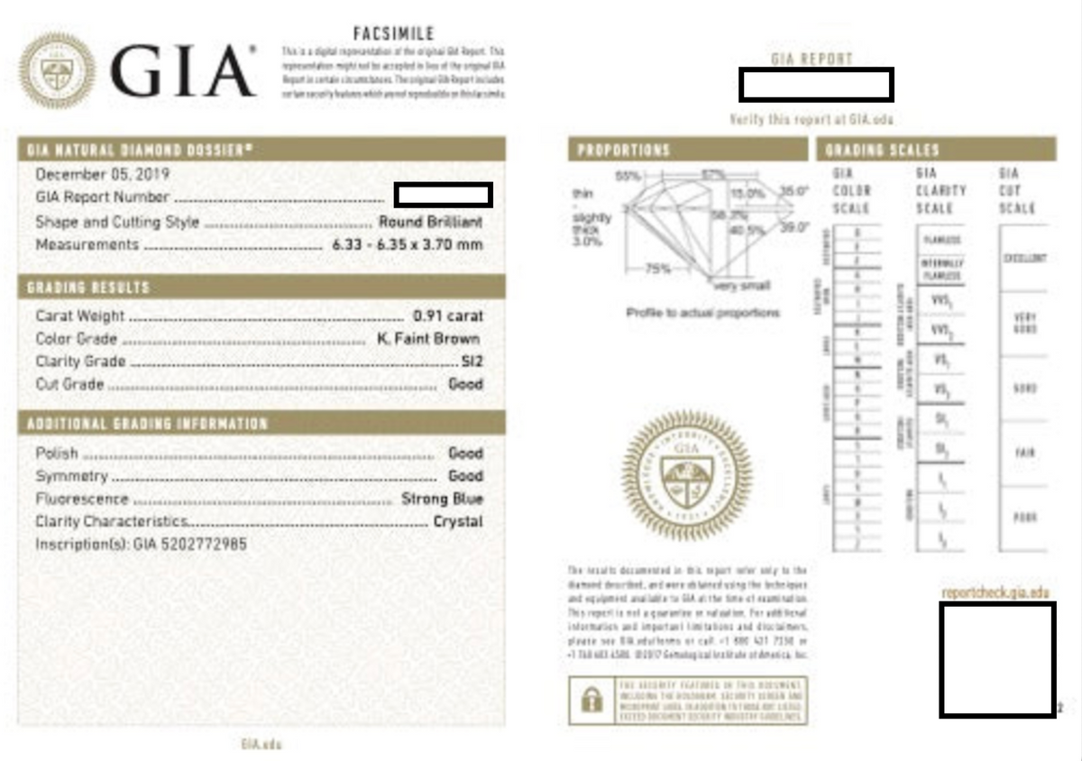 Lovely GIA Certified Diamond Engagement Ring