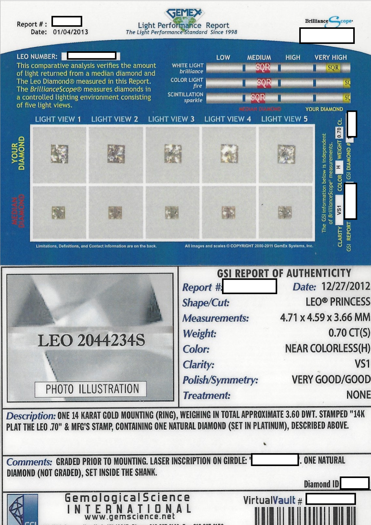 Anillo de compromiso moderno con diamantes de talla princesa de Neil Lane