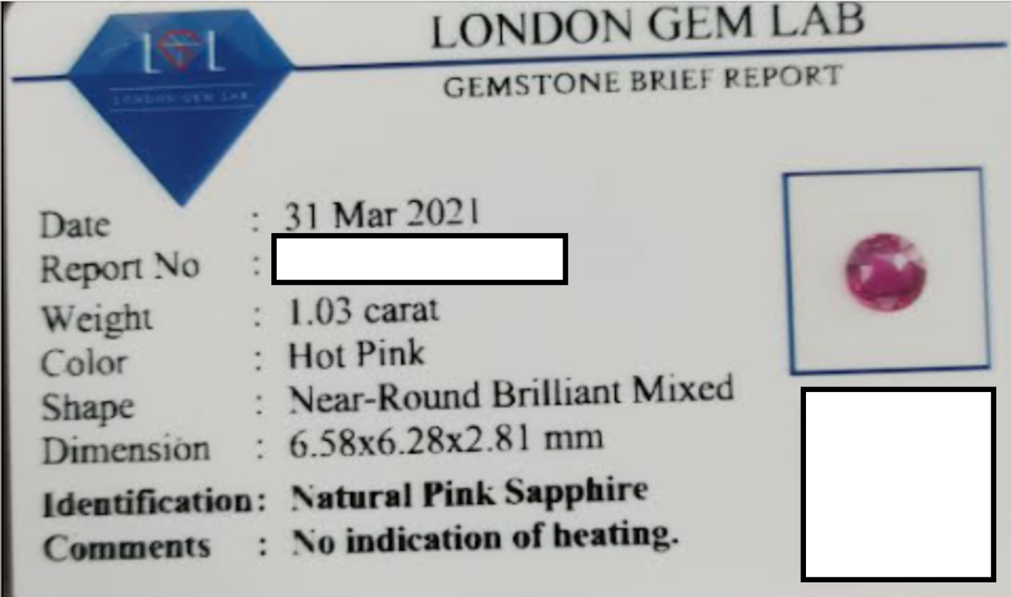 Incredible White Gold GASL Certified Sapphire Ring with a Halo of Diamond Accents