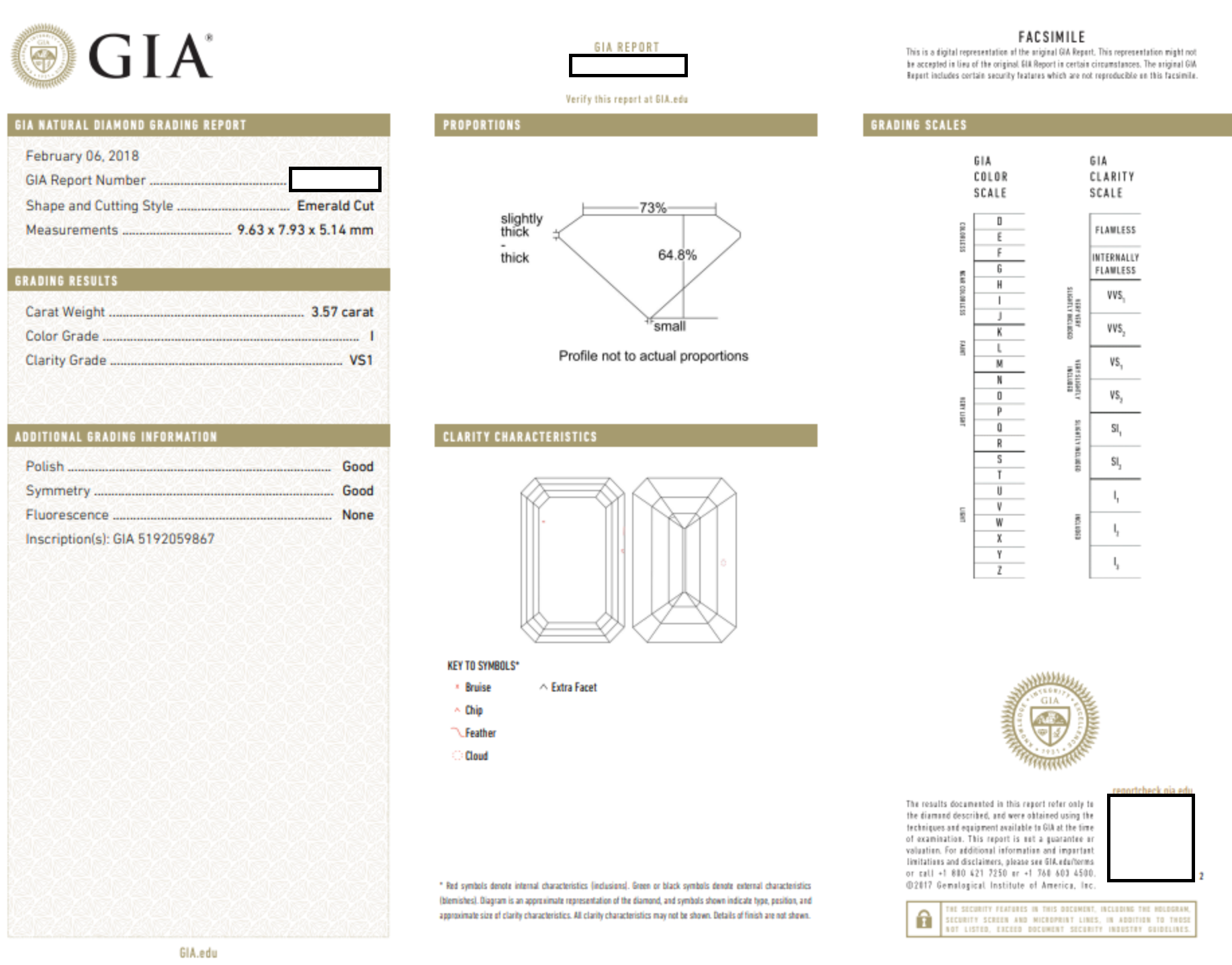Platinum GIA Certified Diamond Emerald-Cut Engagement Ring