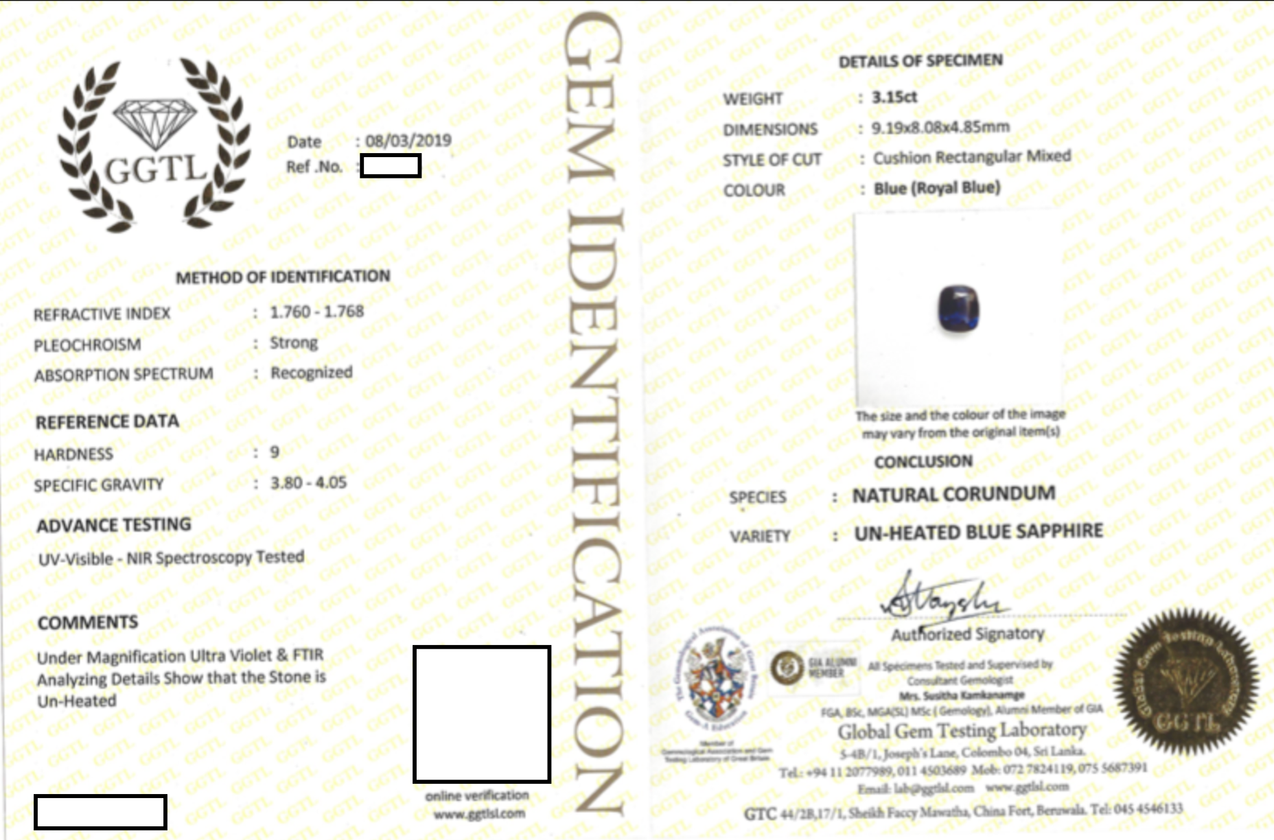 Cushion Cut Sapphire and Diamond Halo Ring