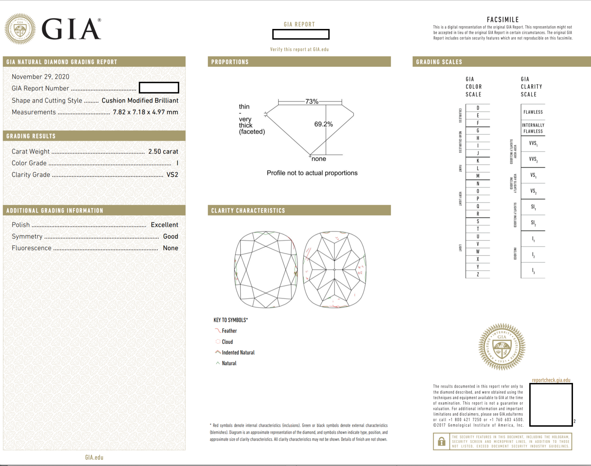 Modern GIA Cushion Modified Brilliant Diamond Engagement Ring