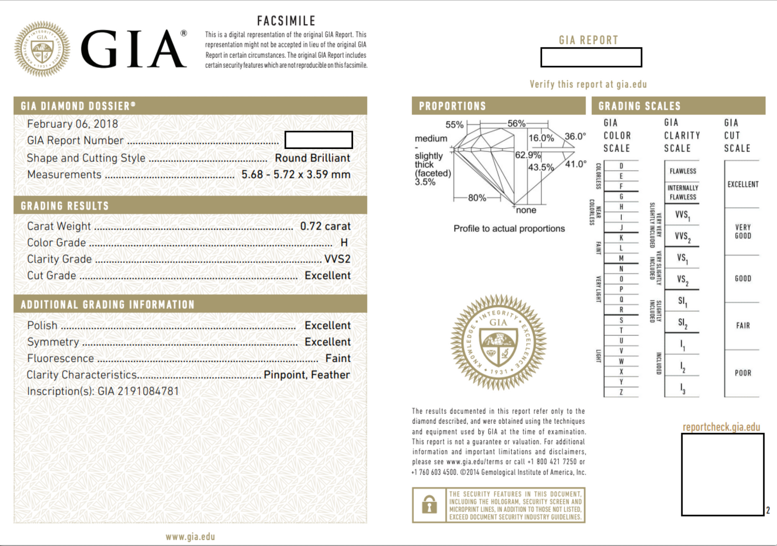 Round Brilliant GIA Certified Diamond Engagement Ring