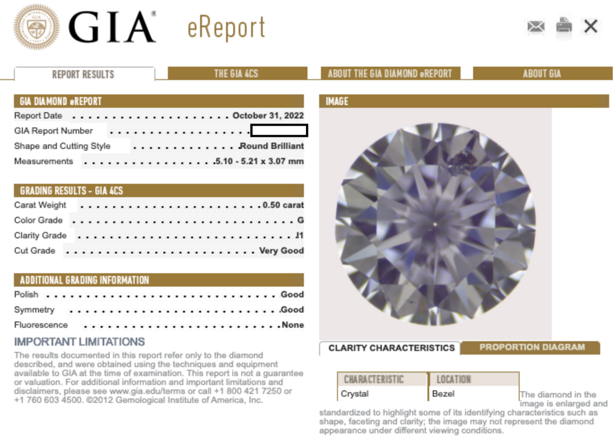 Platinum GIA Certified Diamond Engagement Ring