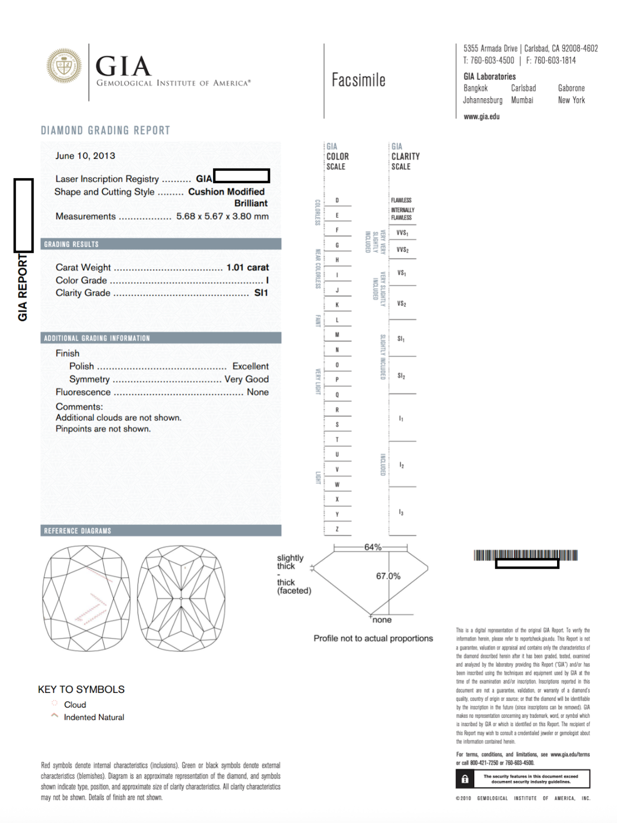 Modern GIA Certified Cushion Cut Diamond Engagement Ring