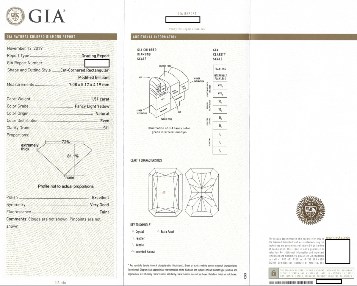 Anillo de diamantes amarillo moderno con certificación GIA