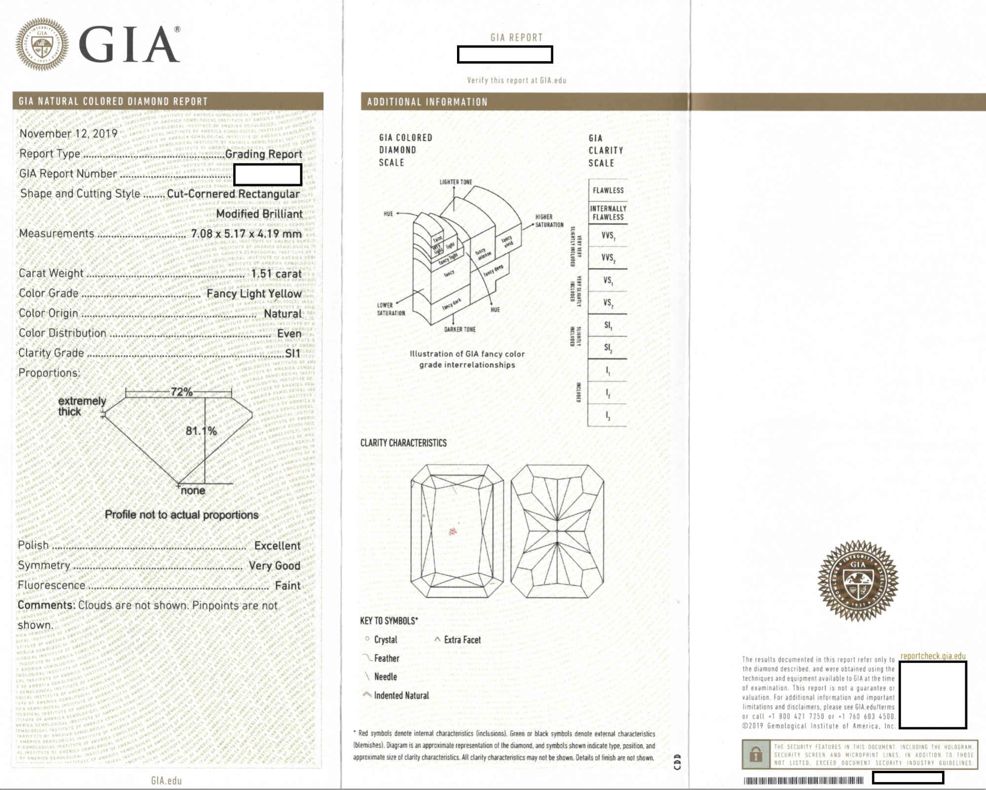 Anillo de diamantes amarillo moderno con certificación GIA