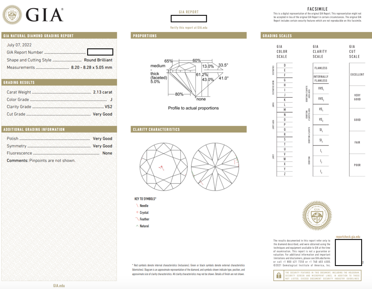 GIA Certified Diamond Kennedy Engagement Ring by Elizabeth Henry