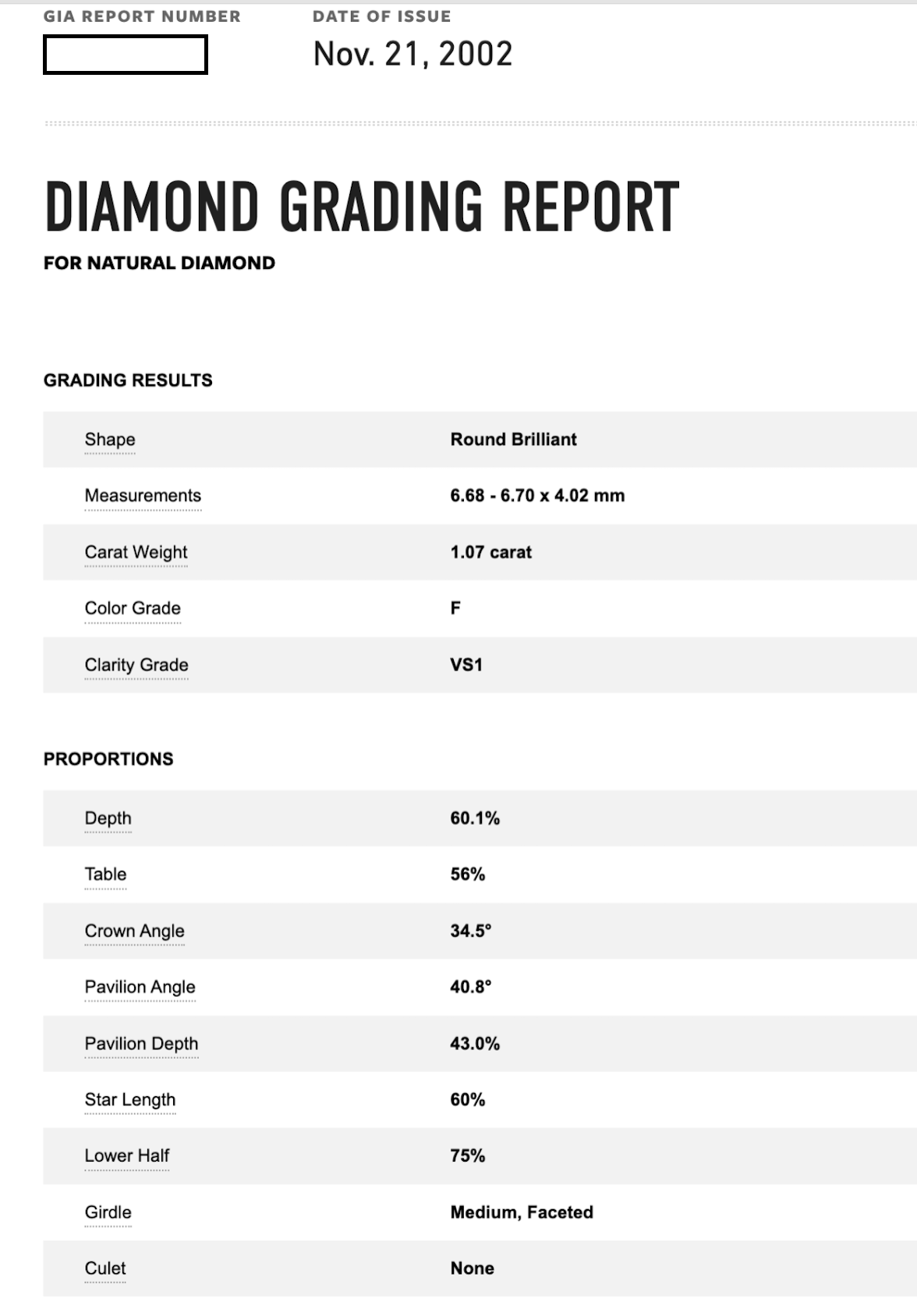 Vintage Platinum GIA Certified Diamond Engagement Ring