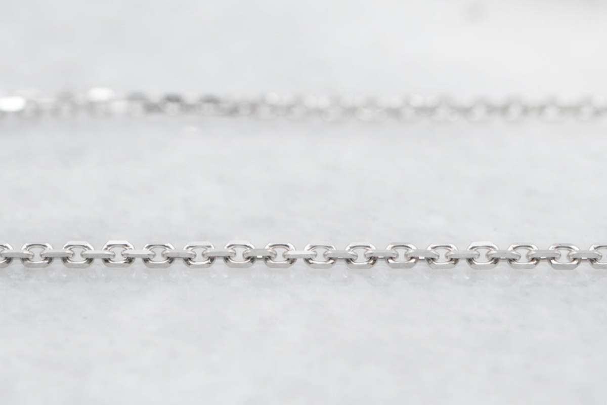 16-18 Inch Baby White Gold Cable Chain