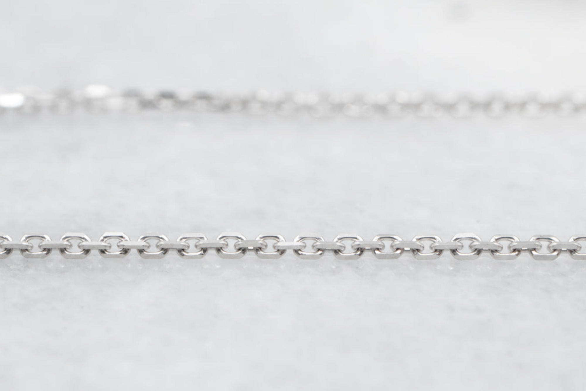 16-18 Inch Baby White Gold Cable Chain