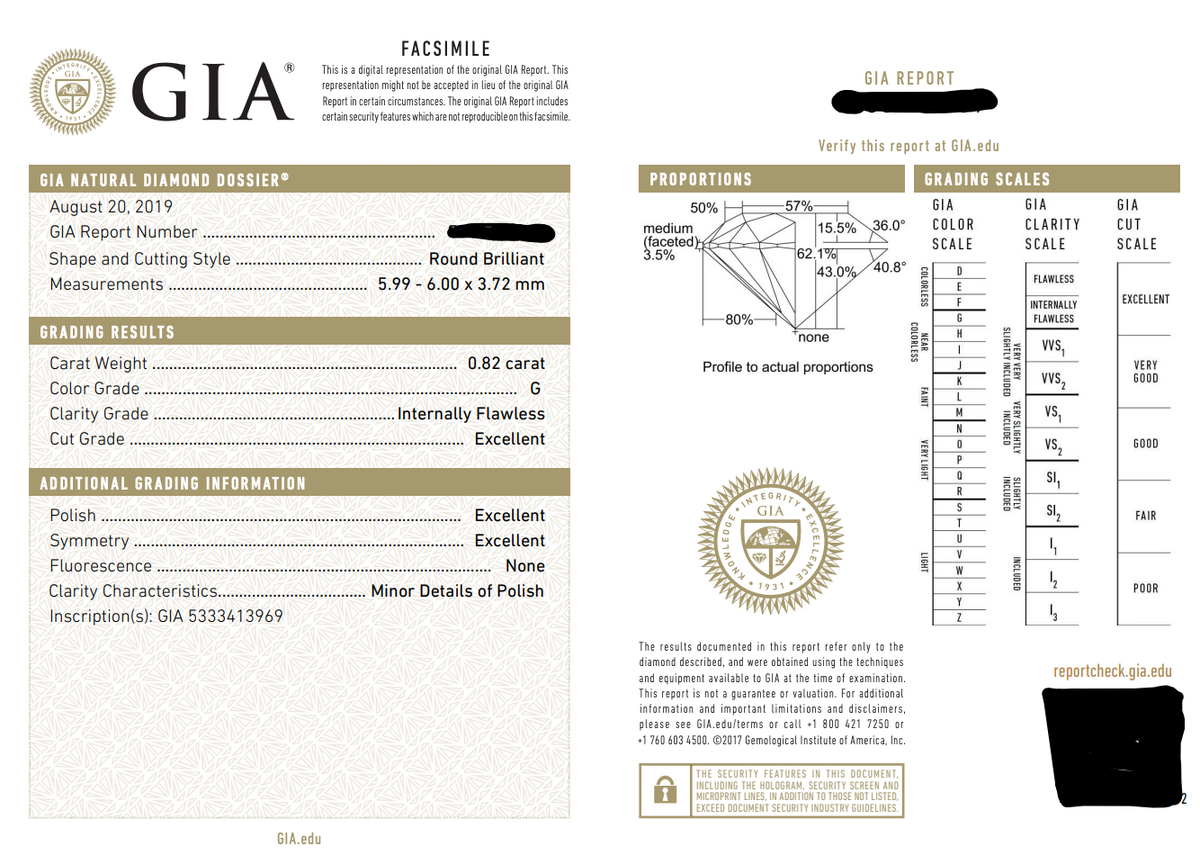 GIA Certified Diamond White Gold Solitaire Engagement Ring