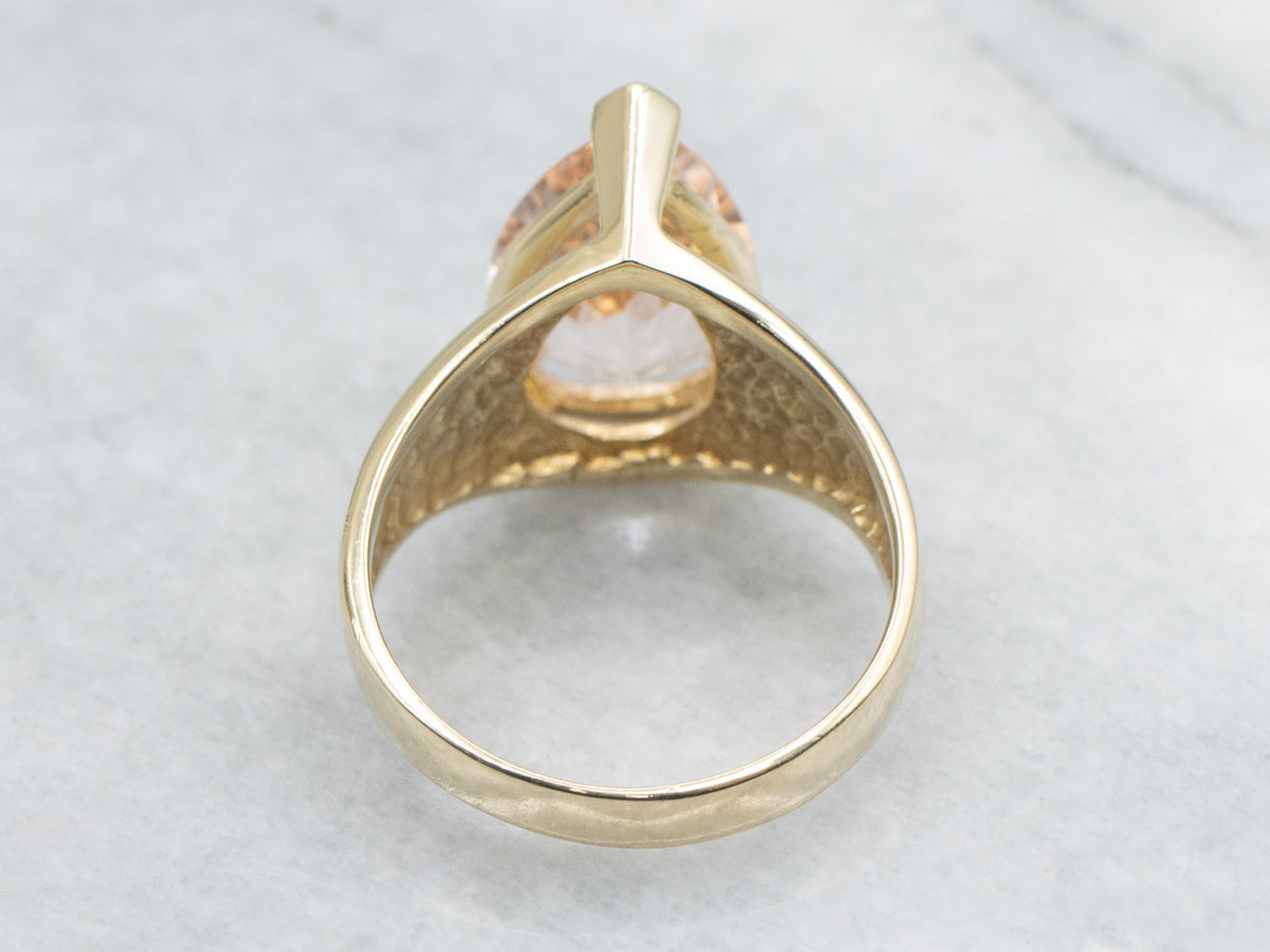 Pear Cut Morganite Cocktail Ring