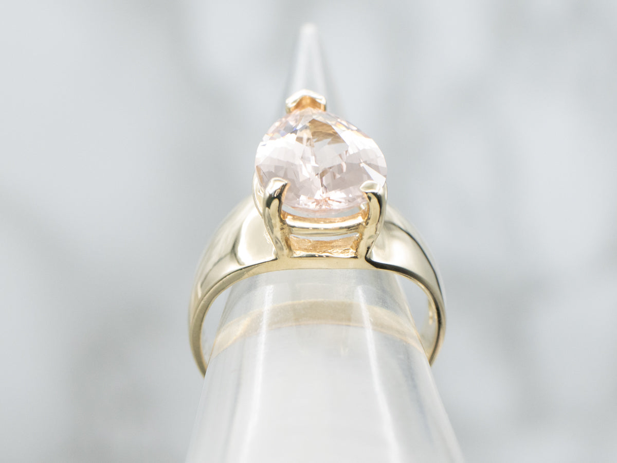 Pear Cut Morganite Cocktail Ring