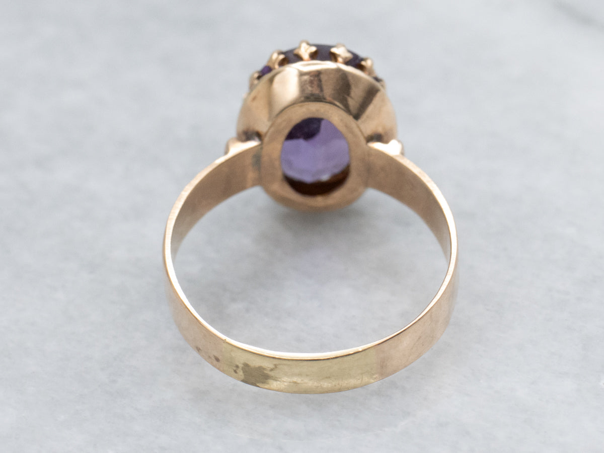 Circa. 1880 Rose Gold Amethyst Ring
