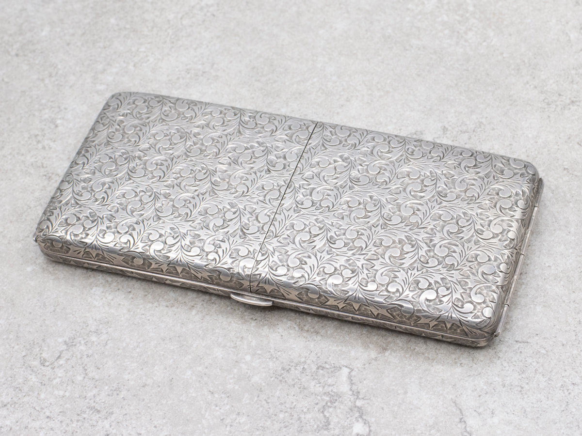 Antique 1920s Japanese Monogrammed Cigarette Case