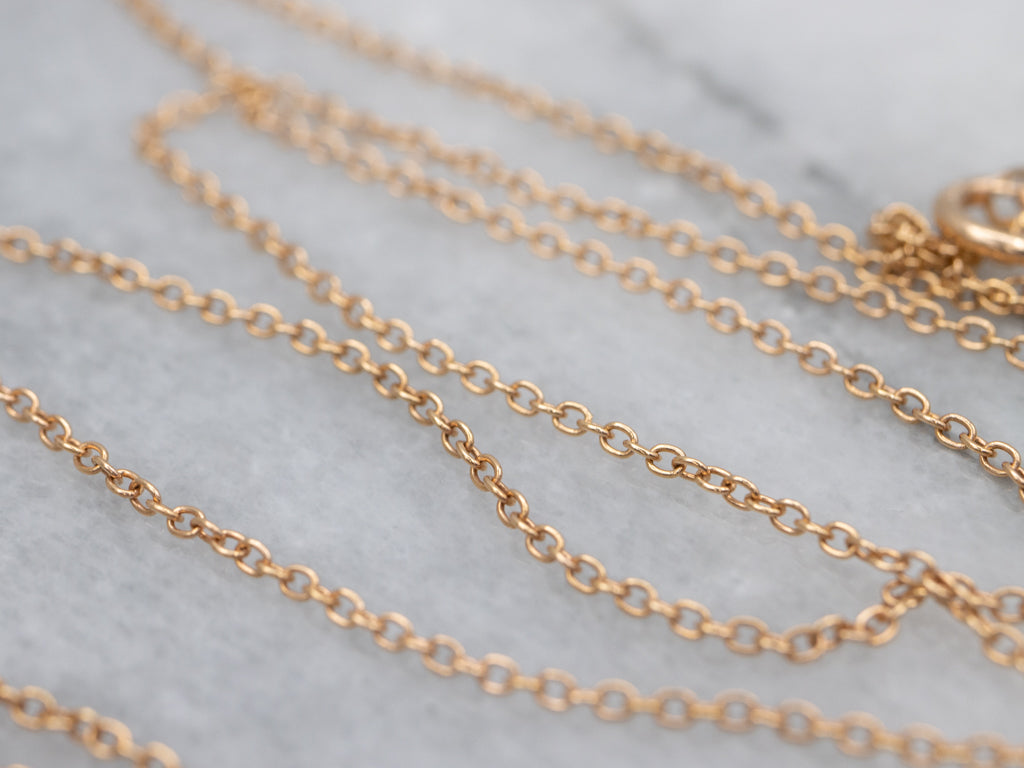 Old Mine Cut Buttercup-Set Diamond Solitaire Necklace