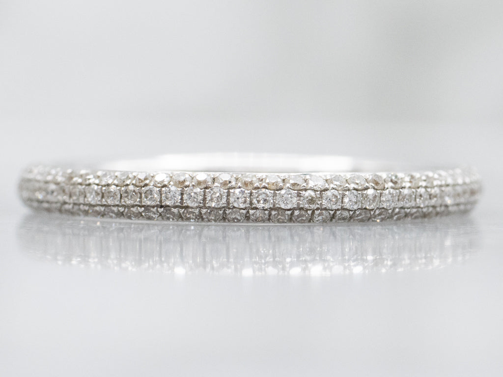 18K White Gold Diamond Eternity Band Ring