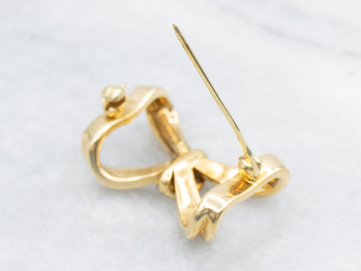 Vintage Double Ribbon Tiffany & Co. Gold Brooch