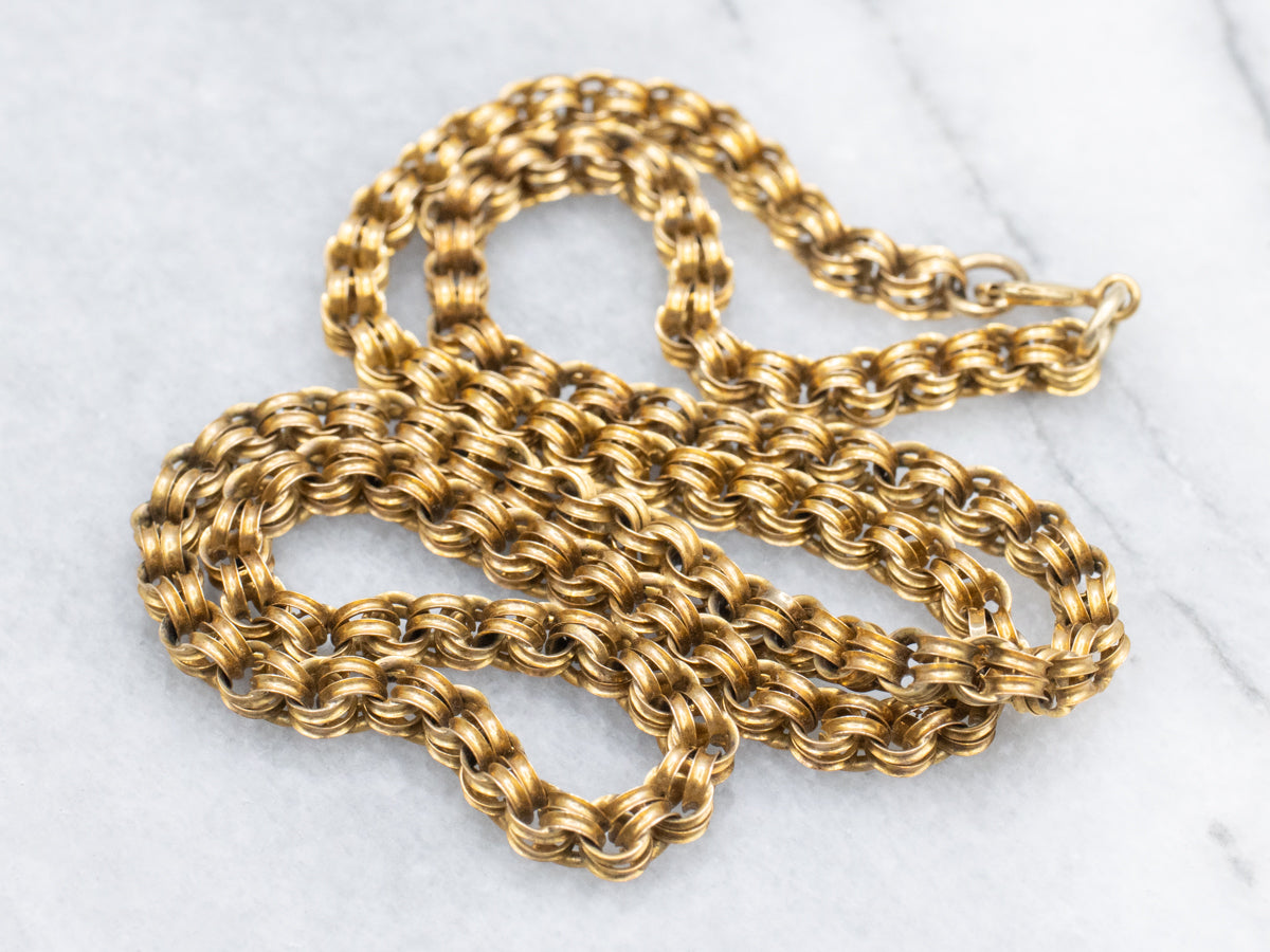 Antique Gold Rolo-Link Chain