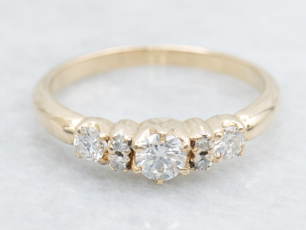 Round Brilliant Multi-Diamond Engagement Ring